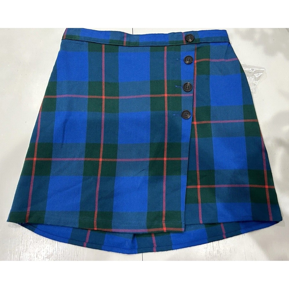 Tartan Plaid Mini Skirt Womens 1 Academia 90s Y2K Preppy Holiday Goth Grunge NWT